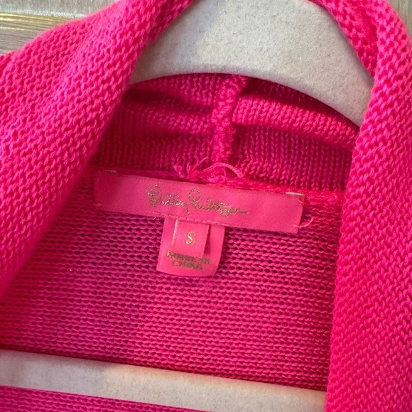 Lilly Pulitzer Vibrant Pink Fringe Sweater - Picture 3 of 3